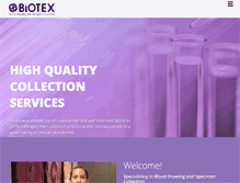 Tablet Screenshot of biotexblooddraw.com